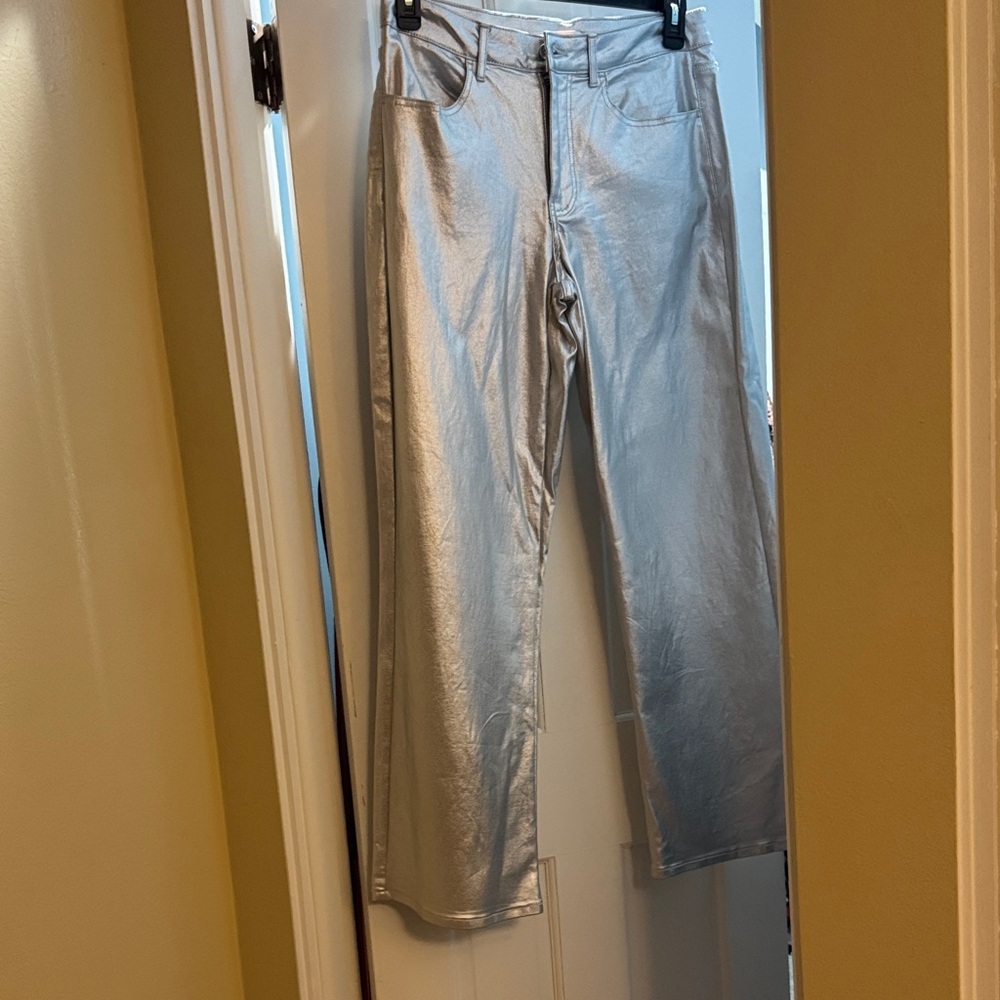 Shiny Silver Pants